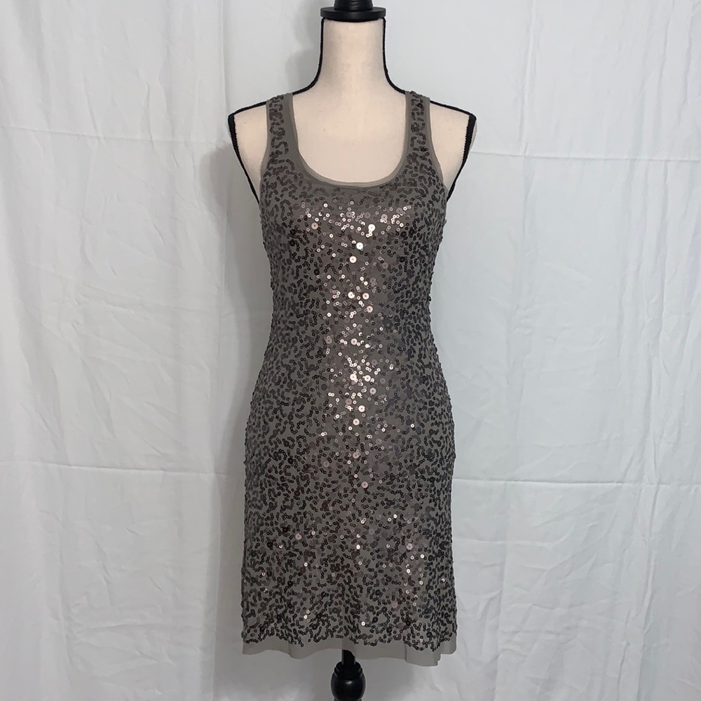 Silver Sequin Dress